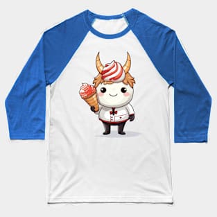 kawaii ice cream cone junk food T-Shirt cute  funny Baseball T-Shirt